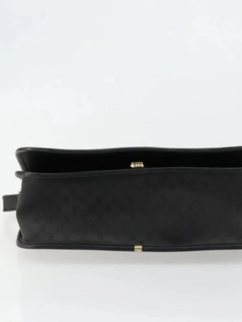 GUCCI Micro GG Supreme Web Sherry Line Bag PVC Black 001 904 0915 Auth BA12899